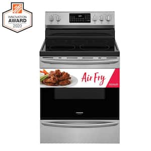 30 in. 5 Element Freestanding Electric Range in Stainless Steel with Convection and Air Fry