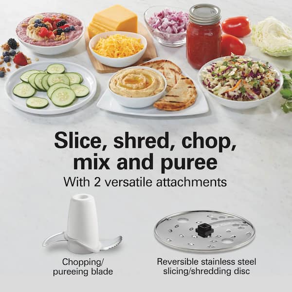 Hamilton Beach 10-Cup 2-Speed White Food Processor 70733 - The