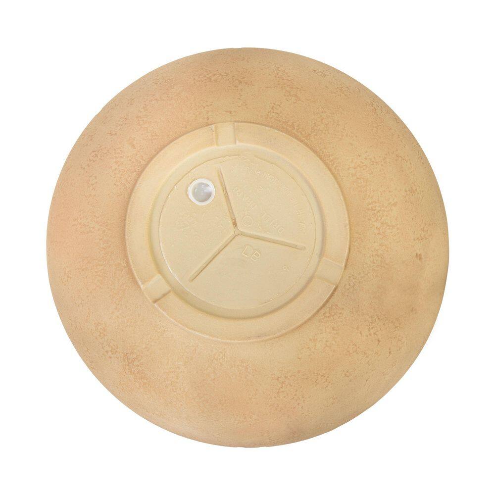 Percival Sand Polyresin Round Outdoor Planter, 20.75"