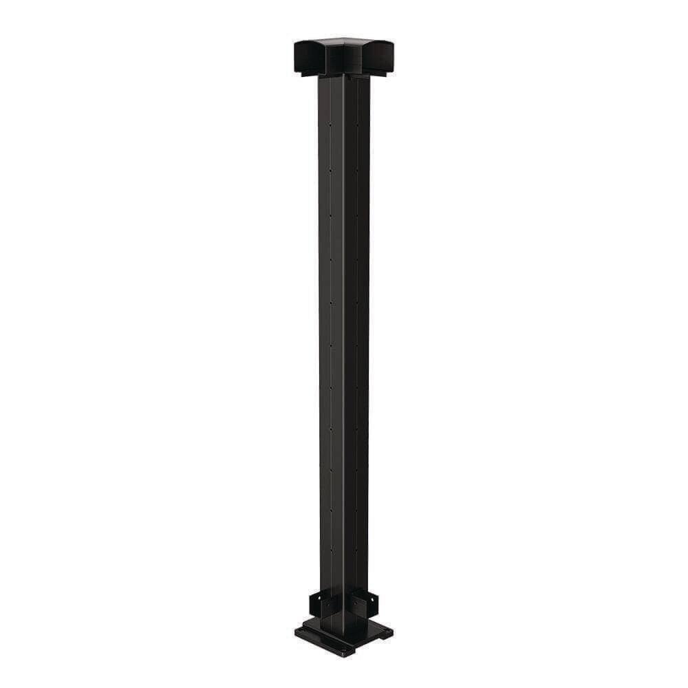 36 in. H Aluminum Corner Post Kit in Matte Black for Cable Deck Railing price history on PriceWatchPro