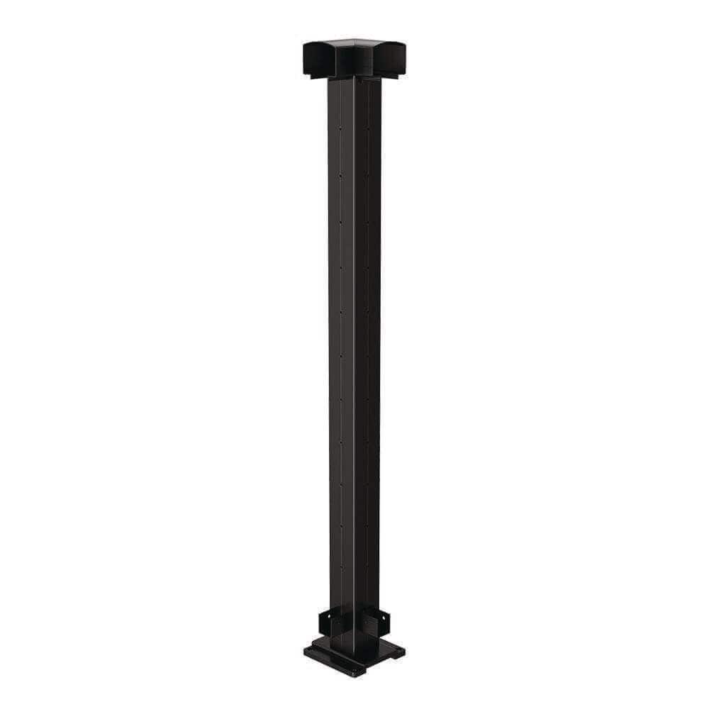 42 in. H Aluminum Corner Post Kit in Matte Black for Cable Deck Railing price history on PriceWatchPro