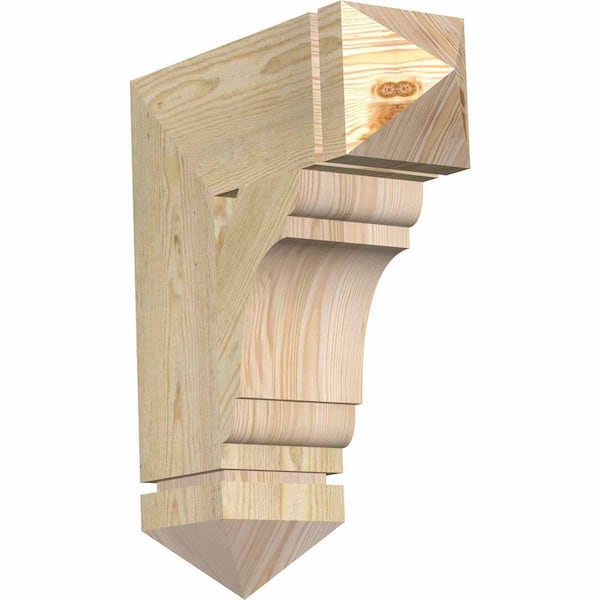 Ekena Millwork 6 in. x 22 in. x 18 in. Douglas Fir Olympic Arts and Crafts Rough Sawn Bracket
