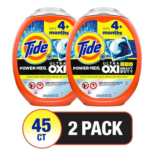 Ultra Oxi Plus Heavy Duty HE Power Pods Original Scent Laundry Detergent Pods,45-Count, 2-Pack
