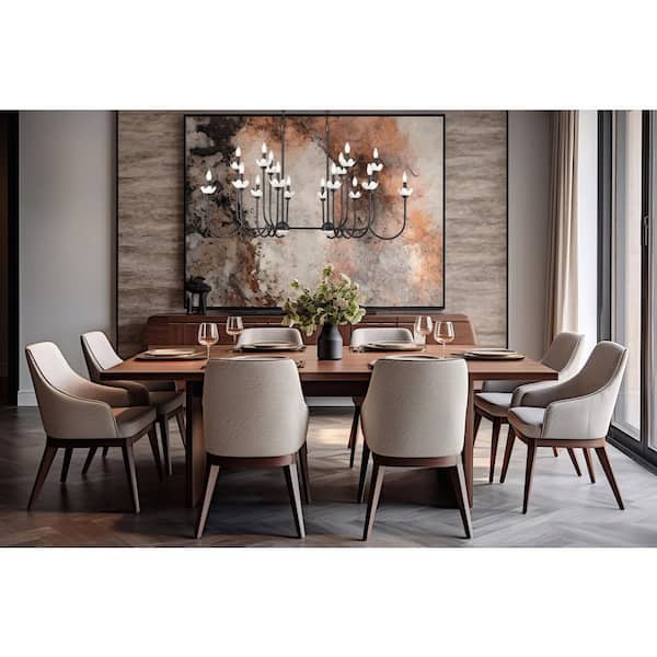 Allistair 16 Light Matte Black Chandelier for Indoor Use with No Bulbs Included