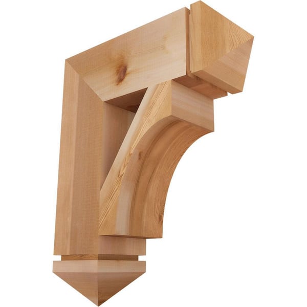 Ekena Millwork 5.5 in. x 24 in. x 20 in. Western Red Cedar Westlake Arts and Crafts Smooth Bracket