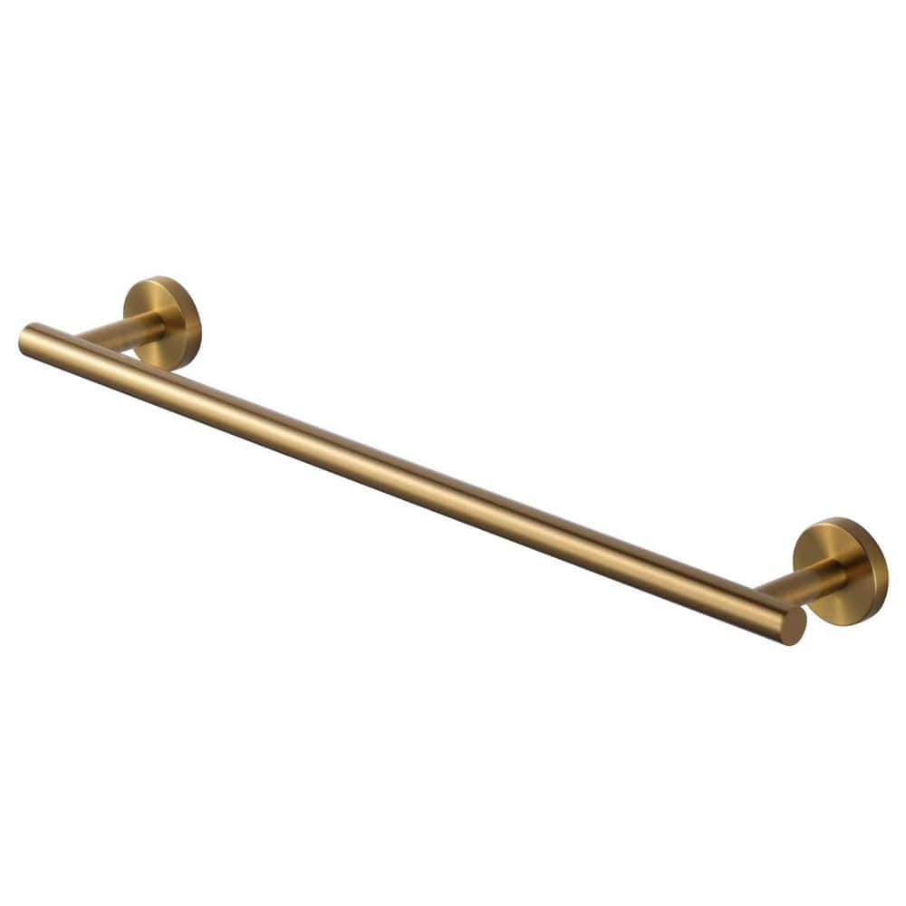 24 in. Wall Mounted Single Towel Bar Bath Hardware Accessory in Brushed Gold price history on PriceWatchPro
