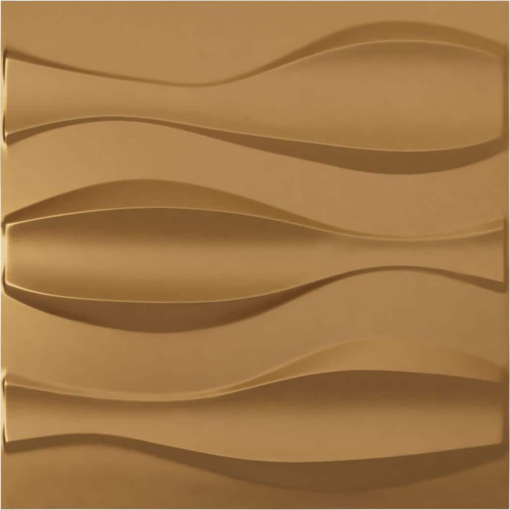 Ekena Millwork 19 5/8 in. x 19 5/8 in. Thompson EnduraWall Decorative 3D Wall Panel, Gold