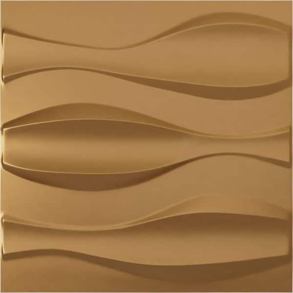 Ekena Millwork 19 5/8 in. x 19 5/8 in. Thompson EnduraWall Decorative 3D Wall Panel, Gold (12-Pack for 32.04 Sq. Ft.)