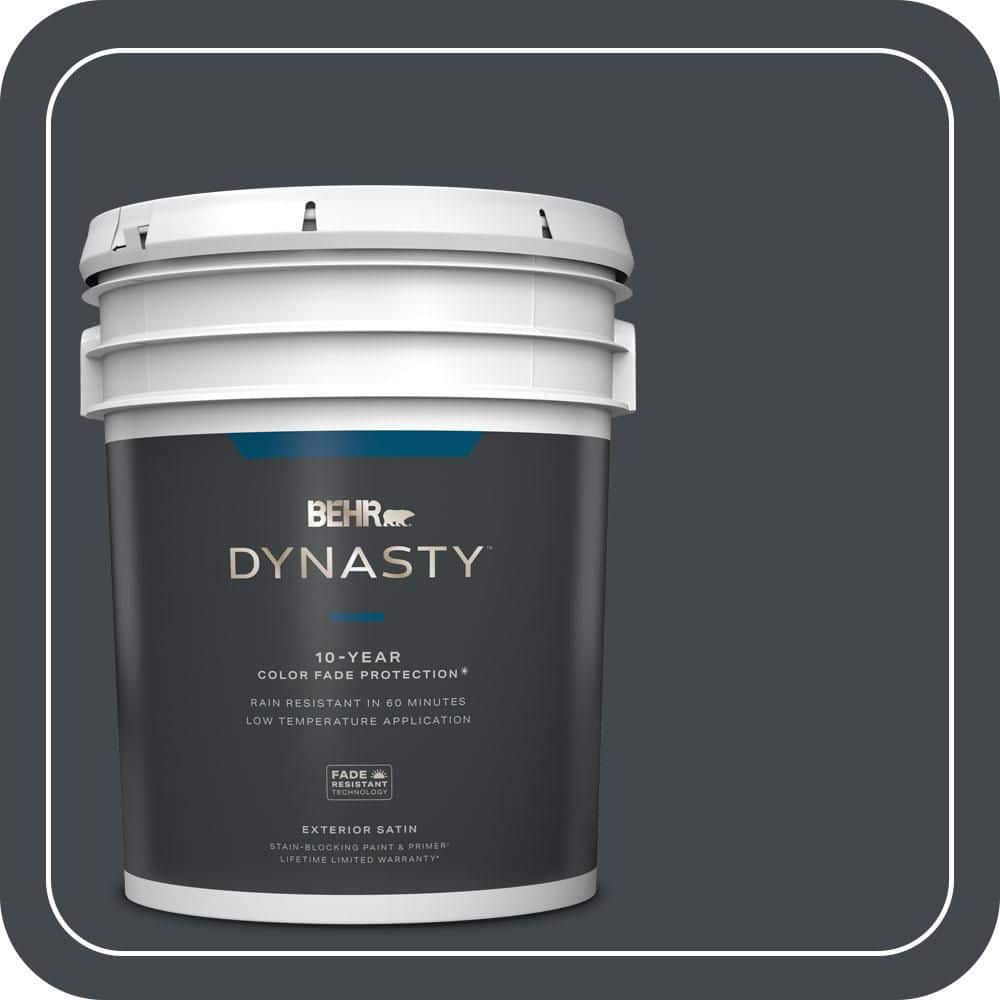 5 gal. #PPU24-23 Little Black Dress Satin Enamel Exterior Stain-Blocking Paint & Primer price history on PriceWatchPro