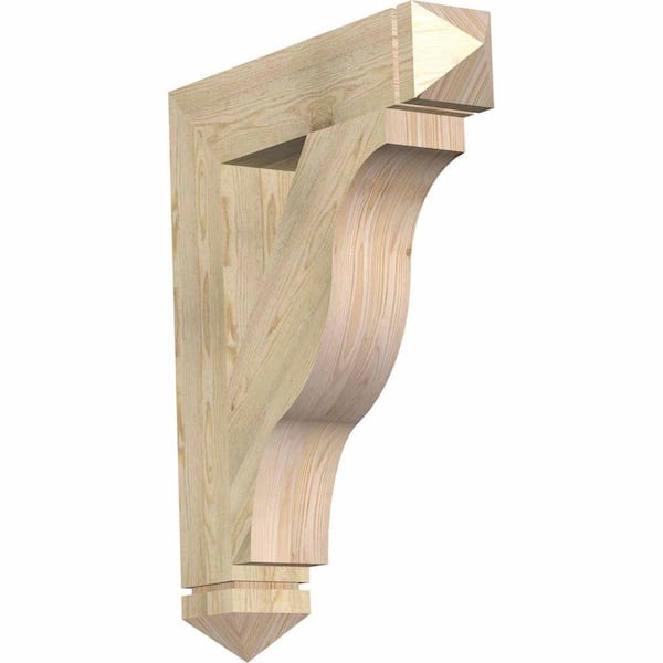Ekena Millwork 6 in. x 38 in. x 30 in. Douglas Fir Funston Arts and Crafts Rough Sawn Bracket