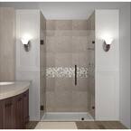 LORDEAR 34 in. W x 72 in. H Single Panel Frameless Fixed Shower Door ...