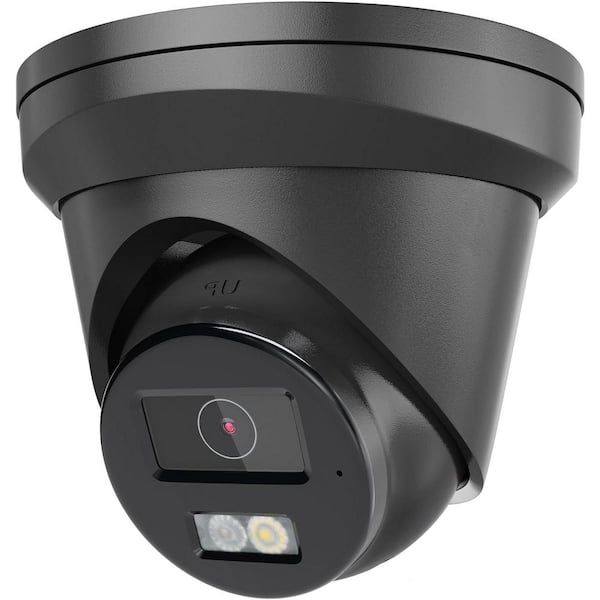 5MP POE Outdoor Smart Camera Plug-In Security Camera with Color Night Vision One Way Talk, Black