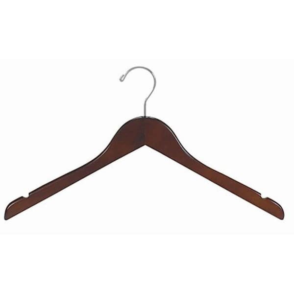 Hanger Central Heavy Duty Plastic Shirt Blouse Garment Hangers with  Polished Metal Swivel Hooks, 19 Inch, 100 Pack