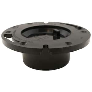 7 in. O.D. Plumbfit ABS Closet (Toilet) Flange With Knockout, Fits Over 3 in. or Inside 4 in. Schedule 40 DWV Pipe