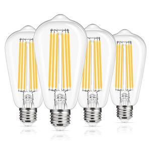 6 x Dimmable LED 7W Vintage Edison Clear Filament Light Globes Bulbs ST64 B22 