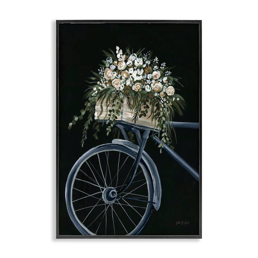 Vintage Bicycle with Florals by Yvette St. Amant Black Framed Nature Giclee Art Print 18 in. x 12 in. price history on PriceWatchPro