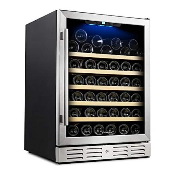 Kalamera 24 in. Wine Cooler 54 Bottle Single Zone Touch Control Built-in with Tempered Glass Door and Temperature Memory Function