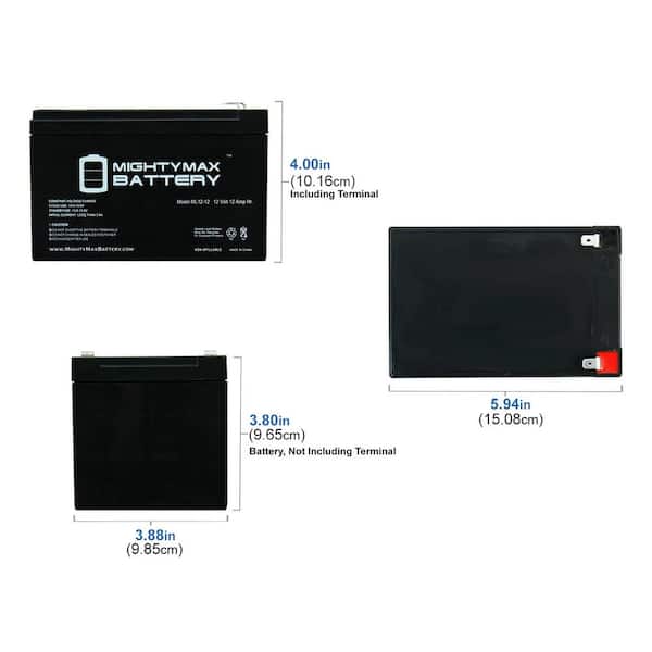 MIGHTY MAX BATTERY 12-Volt 12Ah F2 Zida 500WT36-Volt, 500 WT