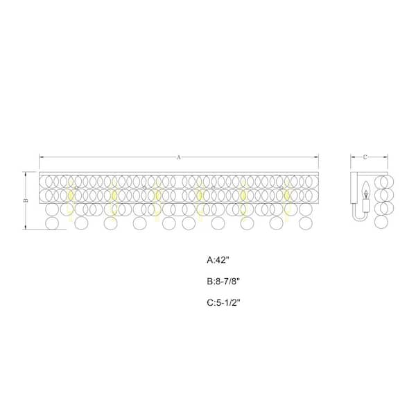 Elsa 42 in. W 6-Light Satin Nickel Capiz Shell Coastal Bathroom Vanity Light Fixture