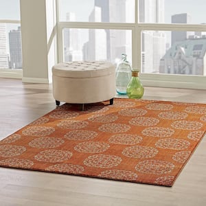 Essex Medallion Rust 4 ft. x 6 ft. Area Rug