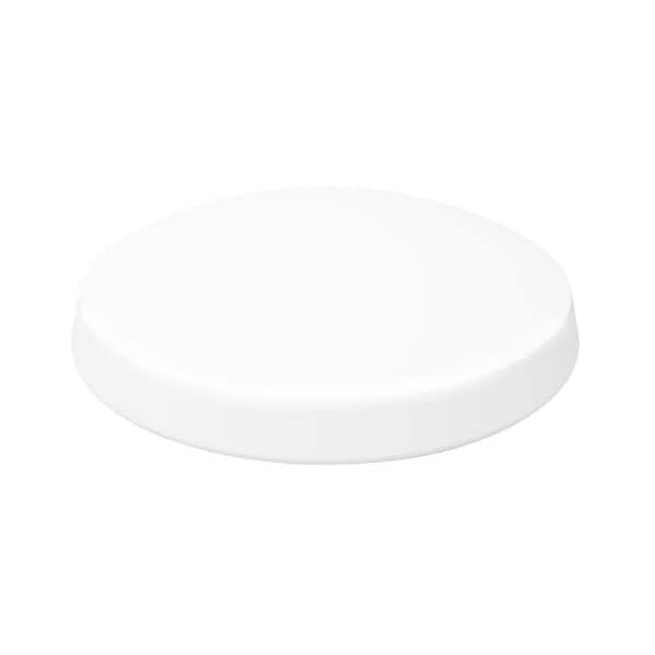 E ENERGETIC LIGHTING 11 in White Round Flush Mount With plastic Shade and No Bulbs Included 1 Pack