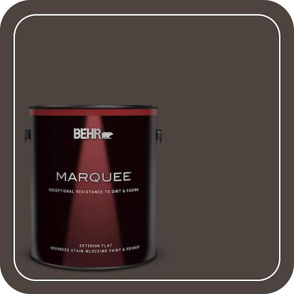 BEHR MARQUEE 1 gal. #PPU5-01 Espresso Beans Flat Exterior Paint & Primer