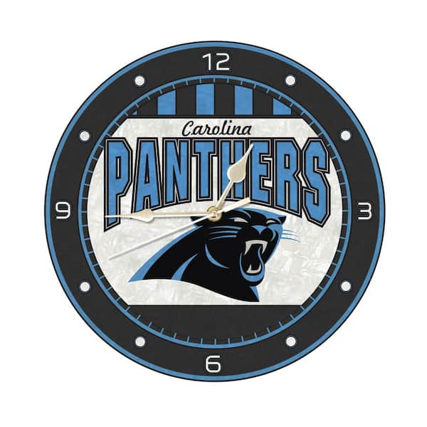 The Memory Company NFL-12 in. Panthers Art Glass Clock