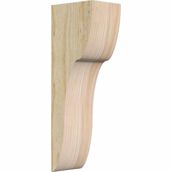 Ekena Millwork 6 in. x 8 in. x 24 in. Douglas Fir Carmel Rough Sawn Corbel