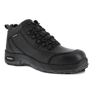 Men's Tiahawk Waterproof Sport Work Boot - Composite Toe - Black Size 10(W)