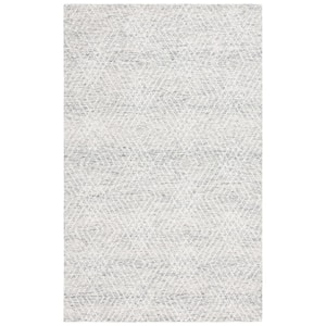 Abstract Gray/Ivory 3 ft. x 5 ft. Chevron Marle Area Rug