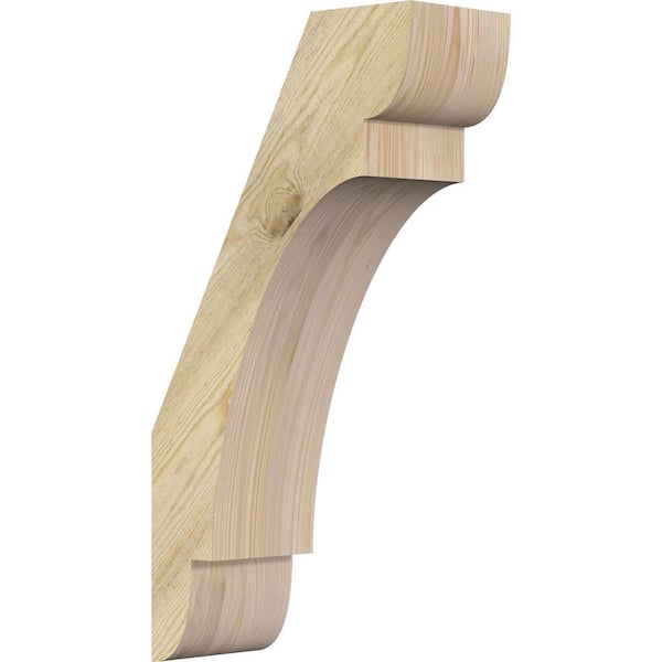 Ekena Millwork 6"W x 14"D x 26"H Olympic Rough Sawn Knee Brace, Douglas Fir