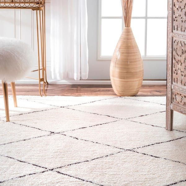 nuLOOM Armitra Moroccan Transitional Shag Natural 5 ft. x 8 ft