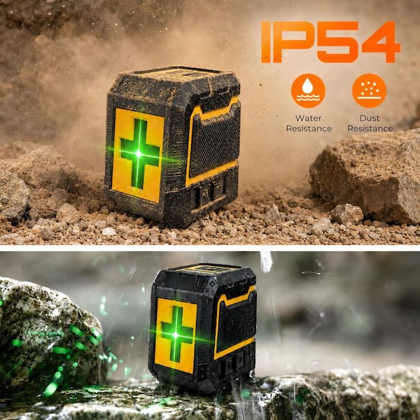 MarySino 82 ft. Green Beam Self-Leveling Cross-Line Laser Level