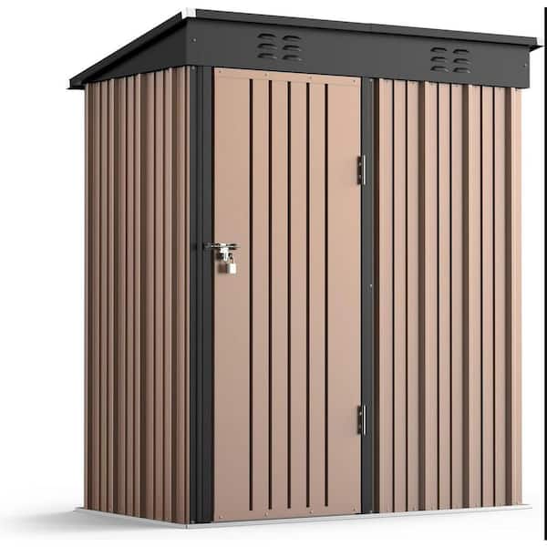 Lofka 5 ft. W x 3 ft. D Outdoor Storage Metal Shed with Double