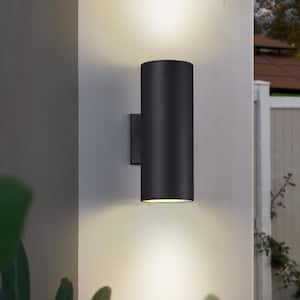 Wolfgang 11 in. Black LED 18-Watt Outdoor Wall Lantern Sconce with Up-Down Light
