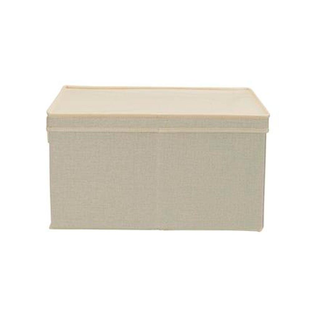 Jumbo Cream Fabric Storage Bins with Handles, Set of 2