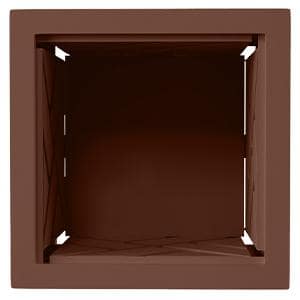 Brown Polypropylene Outdoor Lattice Design Planter Box, 14.75-Inch