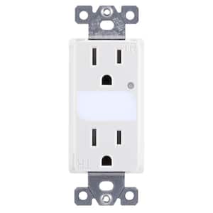 Grounded Duplex LED Guide Light Receptacle