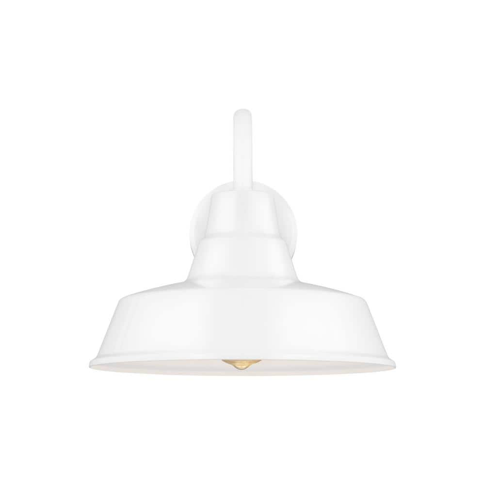 Barn Light 1-Light White Modern Farmhouse Outdoor Medium Wall Lantern Sconce with LED Light Bulb Included price history on PriceWatchPro