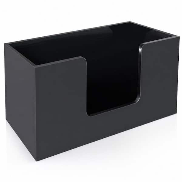 Black Acrylic Countertop Paper Towel Holder for Multifold C-Fold Z-Fold and Tri-Fold Towels, 10.7 x 5 x 4 in