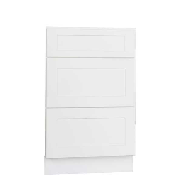 Bremen Cabinetry Bremen Ready to Assemble 18x34.5x24 in. Shaker Base Cabinet with 1 Door and 1 Drawer in White