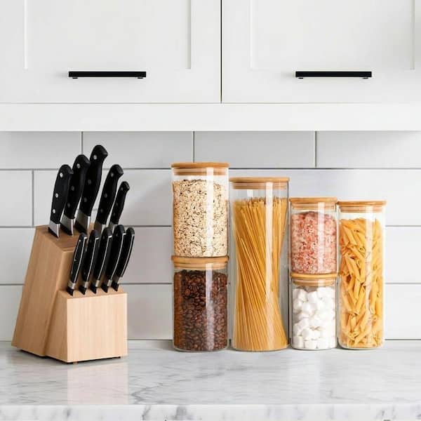 Lynzavix 5-Piece Glass Food Storage Container Set with Airtight