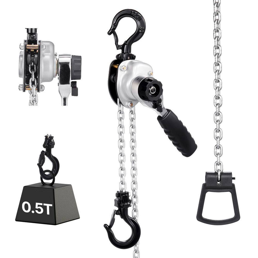 Manual Lever Chain Hoist, Heavy Duty Come Along, 5 ft. Lift G80 Steel With Dual Pawl Brake, Hooks, 1100 lbs. Capacity price history on PriceWatchPro