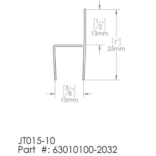 DreamLine 063009000-2032 80 L-Strike with Adhesive Backing Clear