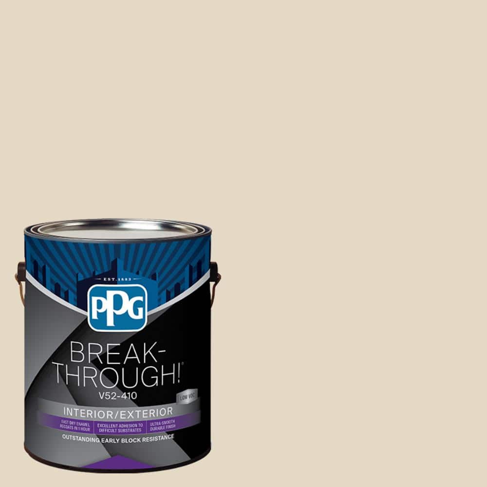 BreakThrough! 1 gal. PPG10852 Bone White Satin Interior/Exterior