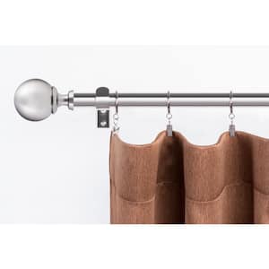 Classic Venetian 36 in. - 72 in. Adjustable Single Curtain Rod 1 in. in Brushed Nickel with Finial