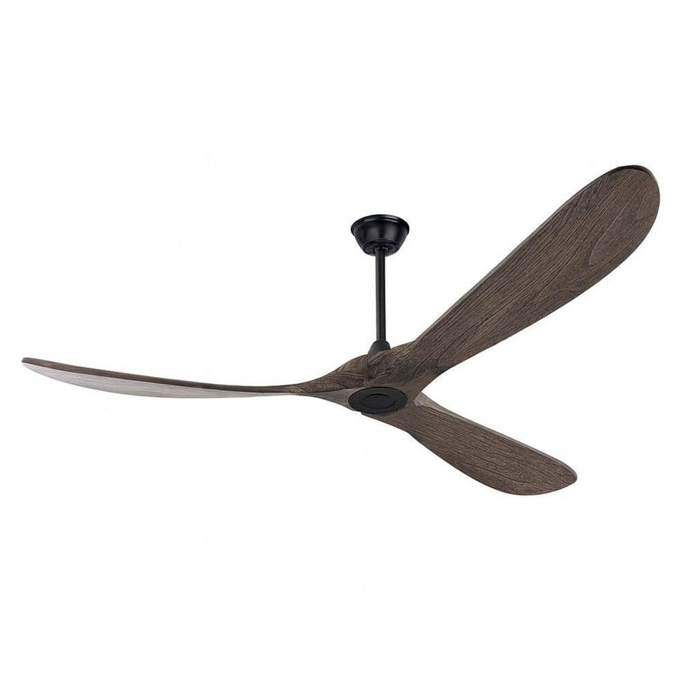 72 in. Matte Black Housing Dark Brown Tail Blades Flush Mount Outdoor Ceiling Fan Without Light Remote Control, 6-Speeds price history on PriceWatchPro