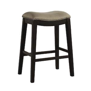 Rooney 30 in. Backless Wood Bar Stool in Tan (Set of 2)