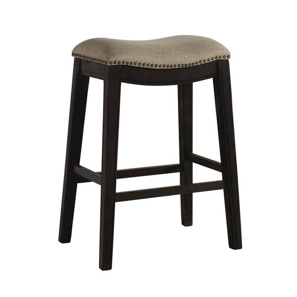 Picket House Furnishings Rooney 30 in. Backless Wood Bar Stool in Tan (Set of 2)