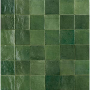 Zellige Bosco 4 in. x 4 in. Glazed Ceramic Wall Sample Tile